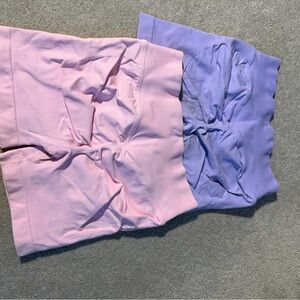 Pink and Purple High-Waisted Shorts